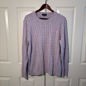 Brooks Brothers Purple Cable Knit Sweater